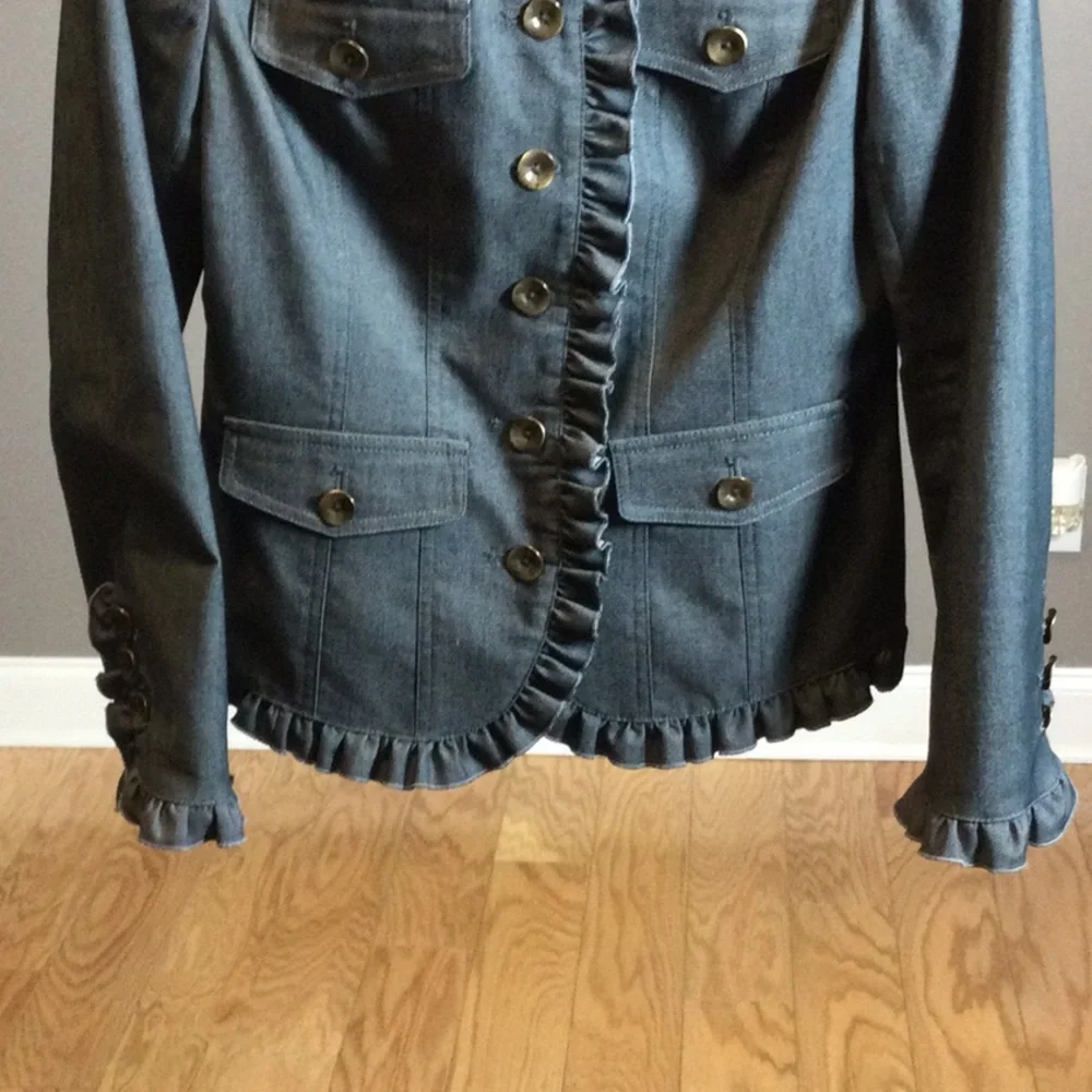 8 Randy Kemper Ruffled Gray Jacket - Picture 7 of 16